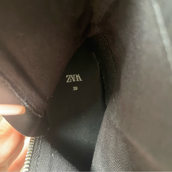 Zara Metallic Silver Ankle Boots - Picture 6 of 8